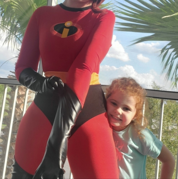 Handmade The Incredibles 2 Elastigirl Helen Parr Cosplay Costume w/ Wig - Picture 6 of 6
